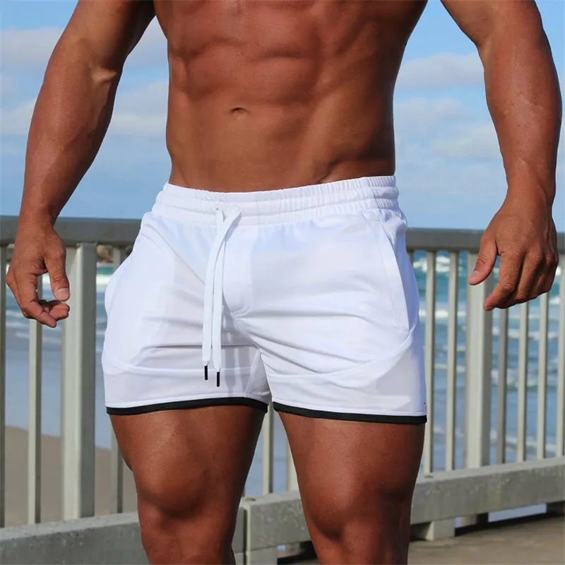 Koşu Şort Erkekler Sıradan Joggers Yaz Boardshorts Mesh Nefes Alabilir Bermuda Spor Salonu Kısa Pantolon Adam Beach 220607