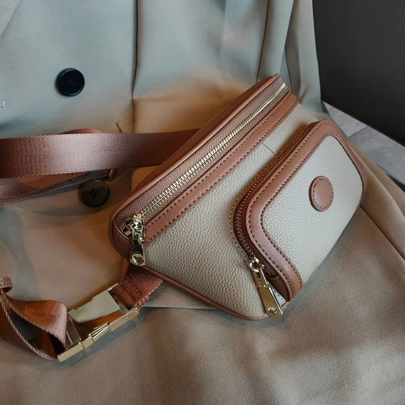 Fanny Women Genuine Leather Waist Bag Luxury Brand Chest Pack Female Belt Fashion Ladies Shoulder Bags 220810
