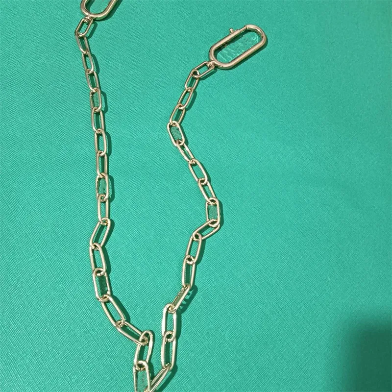 Handväska tillbehör guldfärgad metall axelband du kedja mesh dubbel klipp kvinnor underarmsäck crossbody chain250h