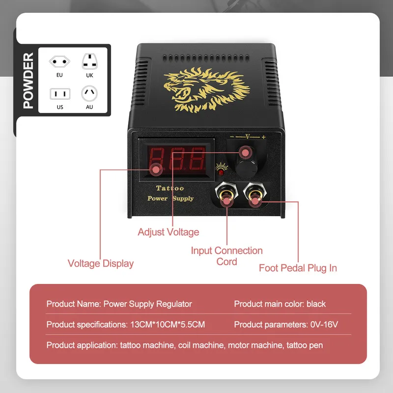 Complete Tattoo Kit Coil Machine Set Power Supply Needles Professional for Beginner Starter 2207281759161