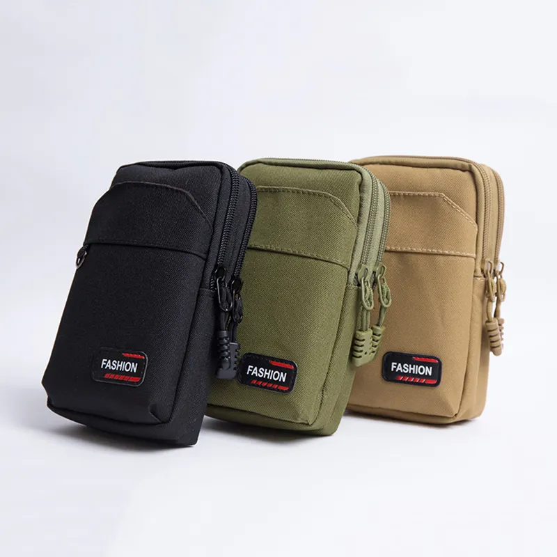 Tática EDC Molle bolsa bolsa única/dupla camada de camada ao ar livre Fanny Pack Men Telefone bolsa de caça ao acampamento