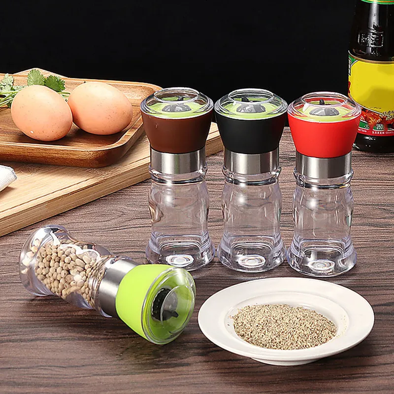 Manual Stainless Steel Salt Pepper Grinder Spice Mill Ceramic Core Kitchen Cooking Grinding Tools Portable Useful 220727