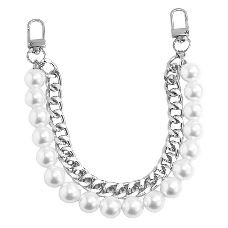 Titta på band Fashion Artificial Pearls Bag Chain Strap Handväska Purse Ersättande kedjawatch263d