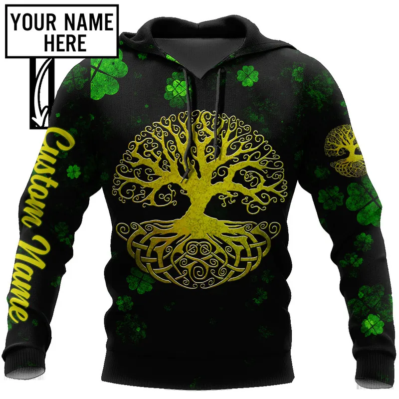 PLstar Cosmos 3DPrinted est Irish Custom Name Cross Unique Hrajuku Funny Streetwear Unisex Casual Hoodies Zip Sweatshirt W 11 220713