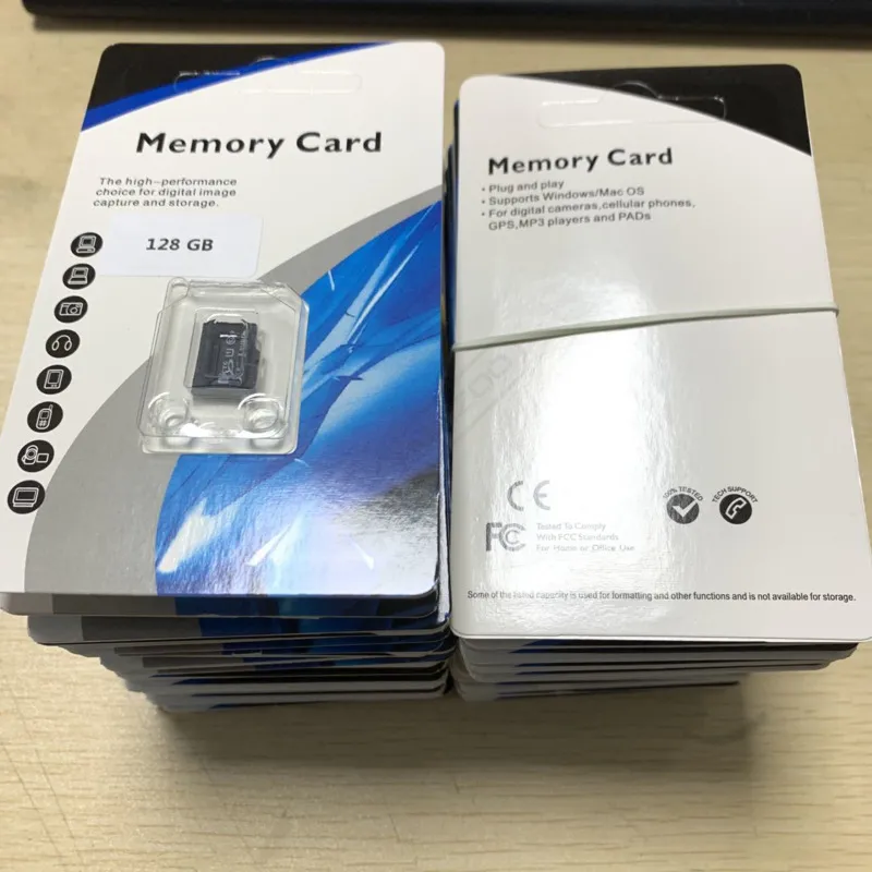 Micro Memory SD Card 128GB 32GB 64GB 256 GB 16GB 8GB 4GB SD -kort SD/TF Flash Card 4 8 16 32 64 128 256 GB Memory SDCard för telefon