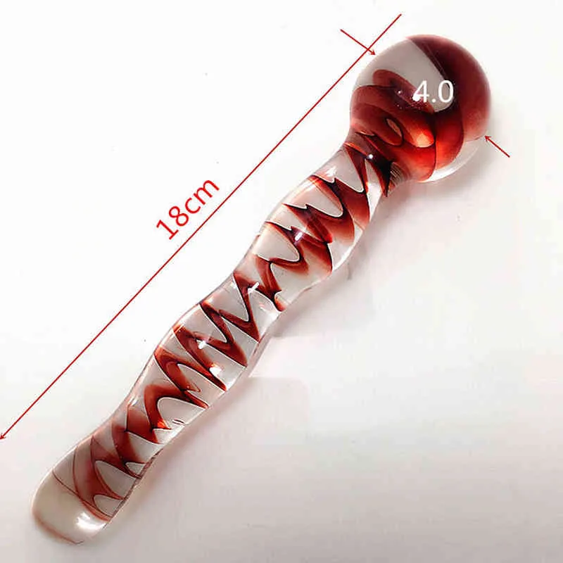 NXY Anal Toys Crystal Glass Dildos Anale plug voor vrouwen Masturbator Patroon Dildo Sex Toys Butt Product 220505