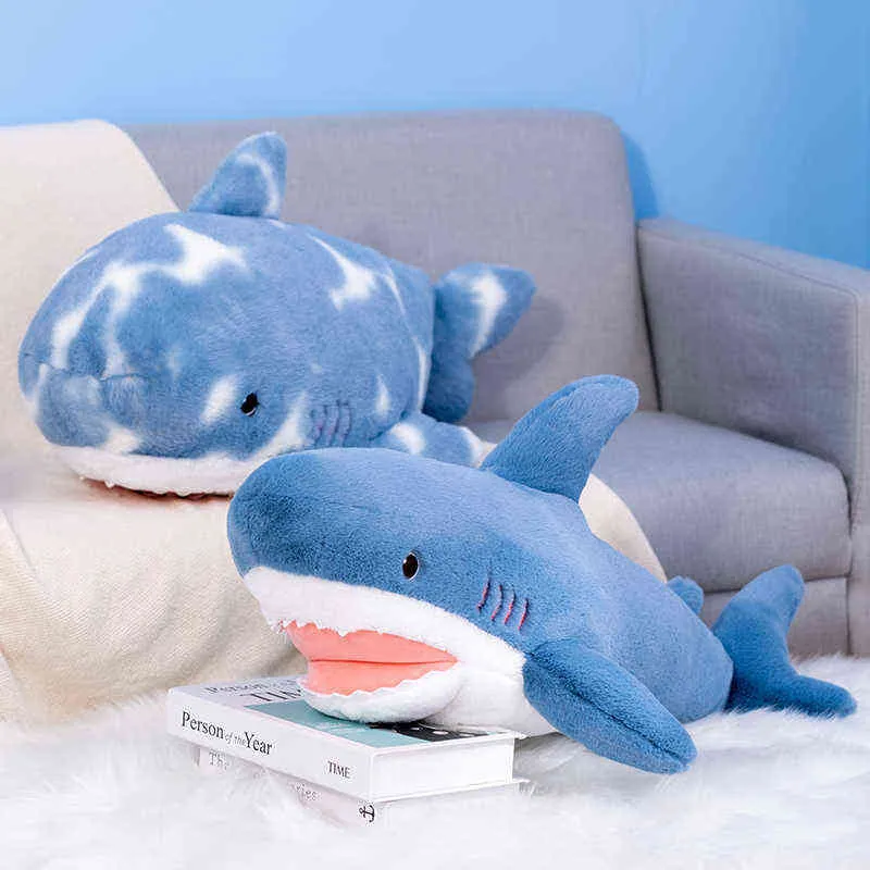 Kawaii Dolphin Shark Seal Lion de mer en peluche Belle peluche douce oreiller poupées pour enfants filles cadeau de couchage J220704