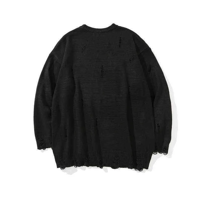 Yemoclie Harajukuセーター編み文字特大のセーター2020冬のヒップホップカジュアル女性ハイストリートセーターT220730