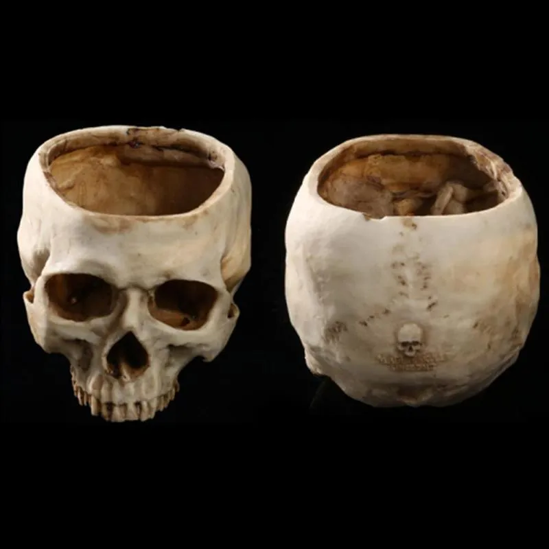 Поделки из смолы, человеческий зуб, обучающий скелет, модель Хэллоуина, домашнего офиса, цветочный горшок, украшение в виде черепа 2206149807495