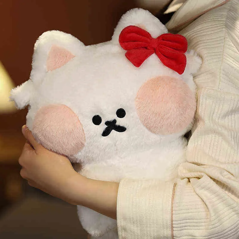 CM Kawaii Fluffy Hyaluronic Acid Cat Cuddle Filled Rice Ball Soft Kitten Baby Doll Children Toys Christmas Birthday Present J220704