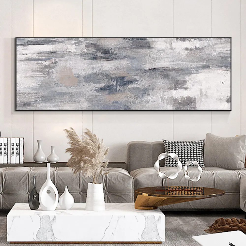 Modern Abstract Oil Painting Poster and Print Landscape Wall Art Original Design Canvas Painting Picture for Living Room Decor