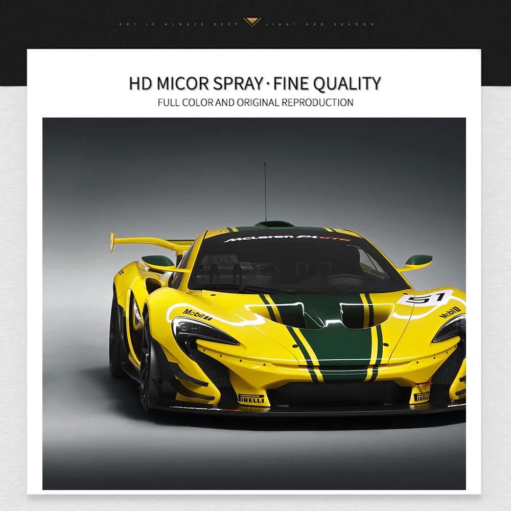 McLaren Supercar Racing Car Poster Paint