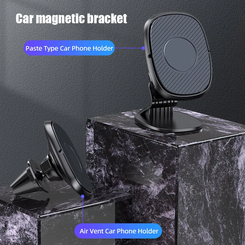 Suporte de telefone magnético para carro suporte de 360 graus para ventilação de ar de celular suporte de GPS para iPhone Samsung Xiaomi Redmi