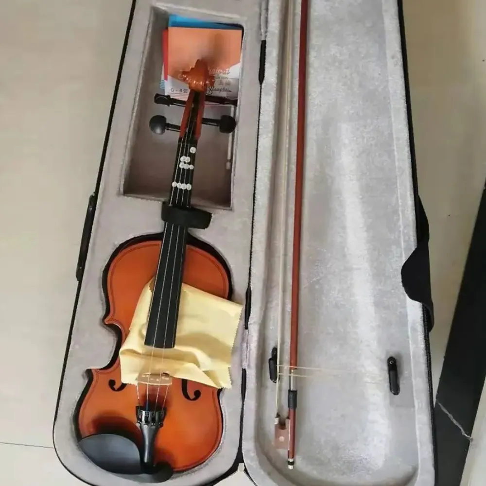 Handgjorda Bourgogne Bright Violin Solid Wood Grade Test Vuxen Barn Hela utbud av professionell fiol 4/4 stränginstrument