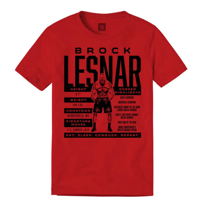 Zomer T -shirt Heren en vrouwen Brock Lesnar The Beast Incarnate Portret 