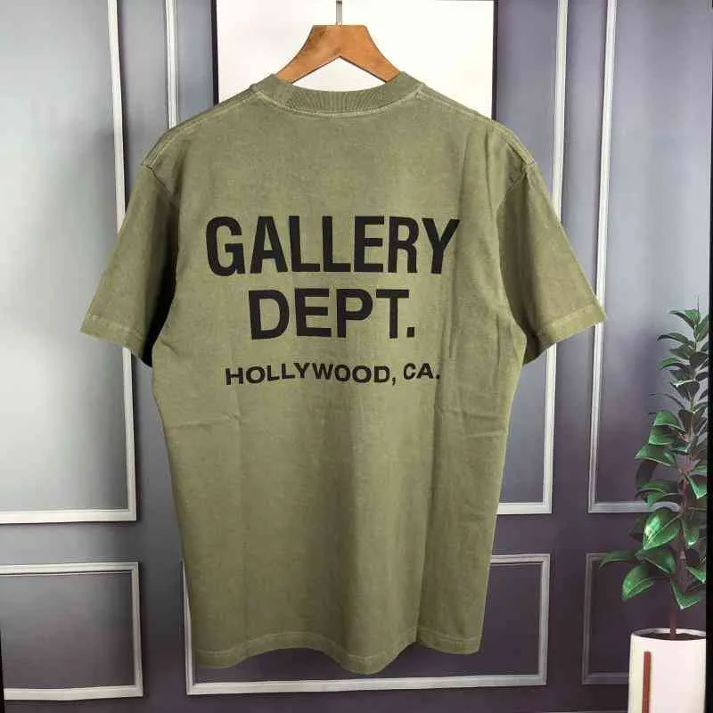 デザイナーメンズTシャツギャラリデプアメリカンファッションブランド胸レター印刷軍隊の男性ティースタイルショートスリーブTシャツ