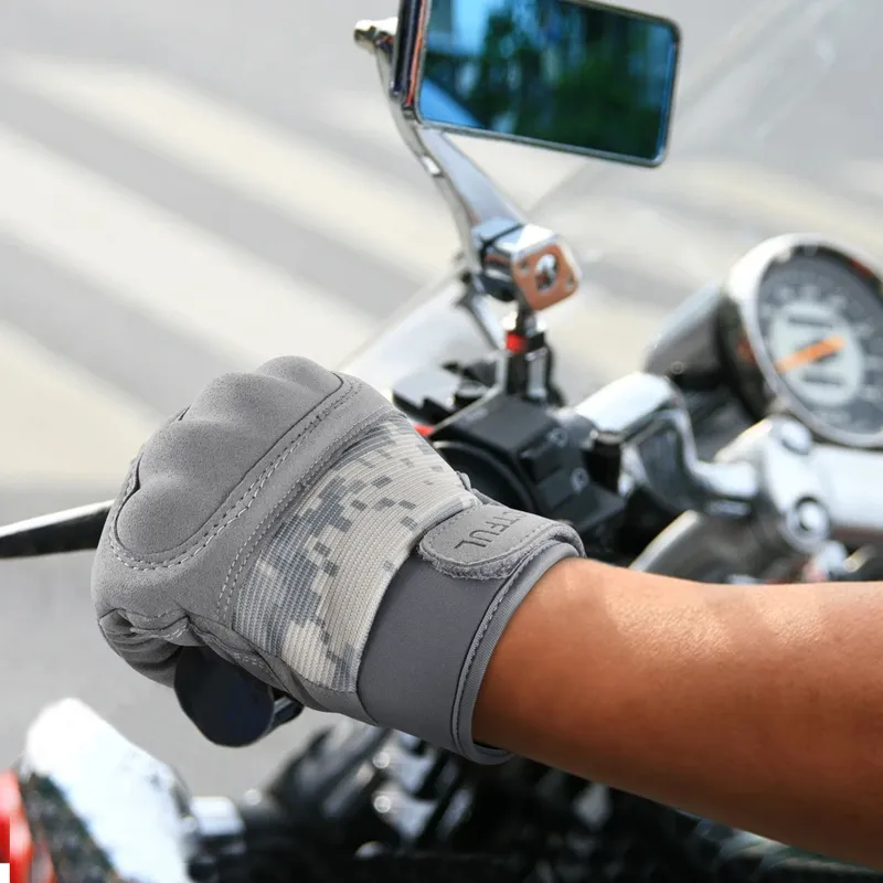 ACU Camuflage Screen Motorcycle Motorcycle Hard Kuckle Pełny palec Rękawice motocyklowe motocyklowy motocykl motocross jazda na sprzęcie ochronnym Men CX220518