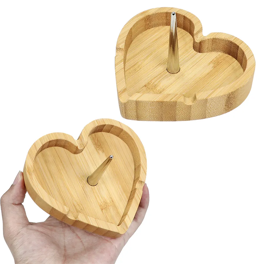 Asbakken hout materialen hartvorm rookaccessoires asbak unieke stijl containers253O