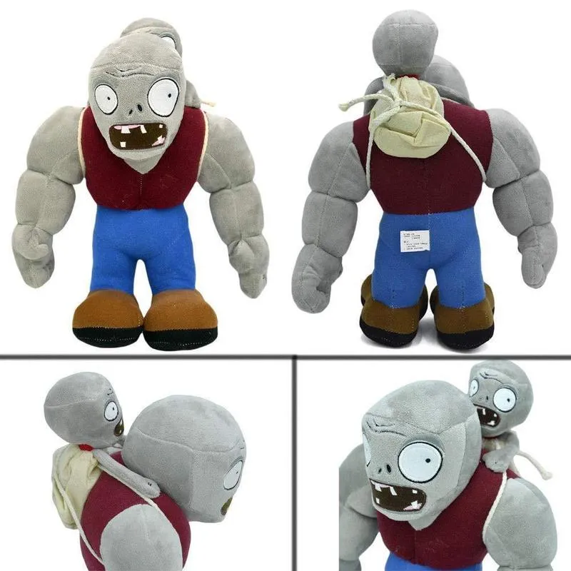 32 cm Cartoon Plant VS Gargantuar Zombie Giocattoli di peluche PVZ Regali di bambole di pezza morbide bambini Bambini 220531