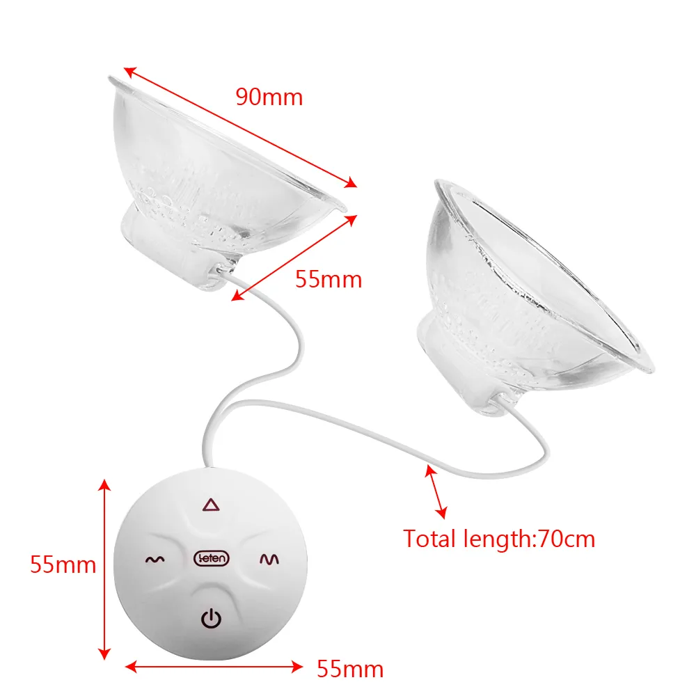 IKOKY Massager Pump Nipple Sucker Breast Stimulator Vibrator sexy Toys for Woman 10 Mode