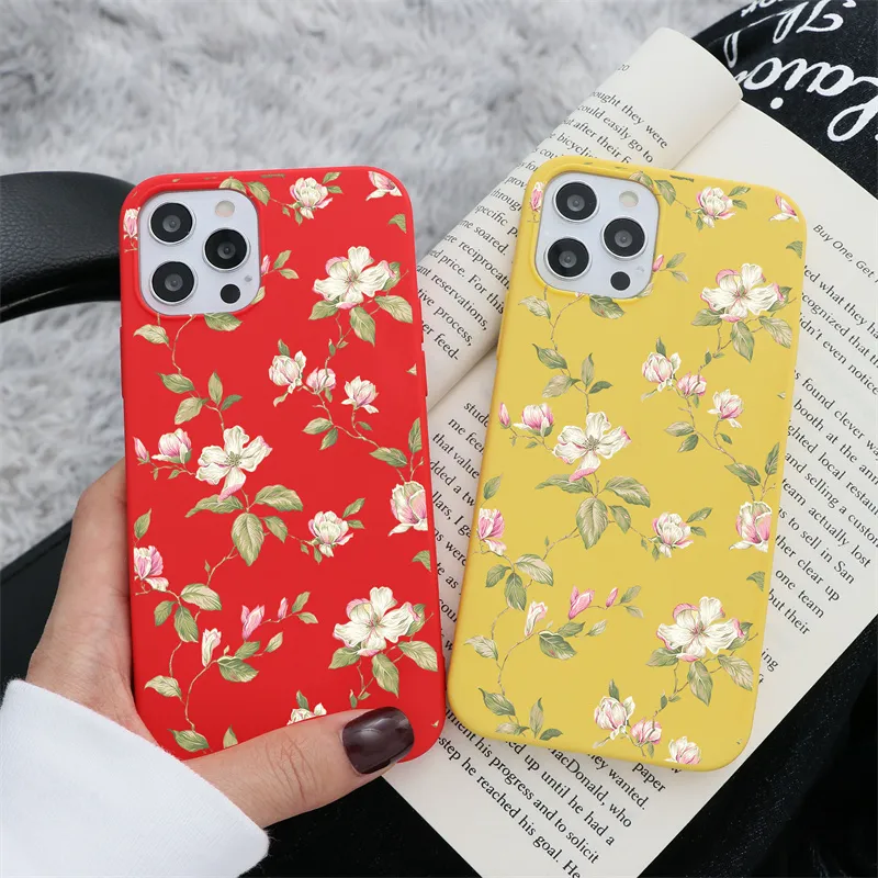 Summer Flowers Soft TPU przypadki dla Xiaomi Mi PoCo X3 Pro NFC F3 A3 Redmi Note 10 9 9s 9t 8t 8 9a 7a 7 10t Lite Capa Cover