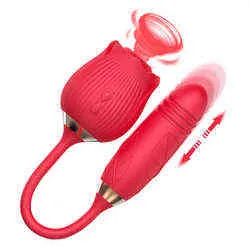 Nxy vibratorer nya två i en röd rosblomma 2 0 vuxen tunglickare massager dildo dubbel sex leksak för kvinnor 04119532895