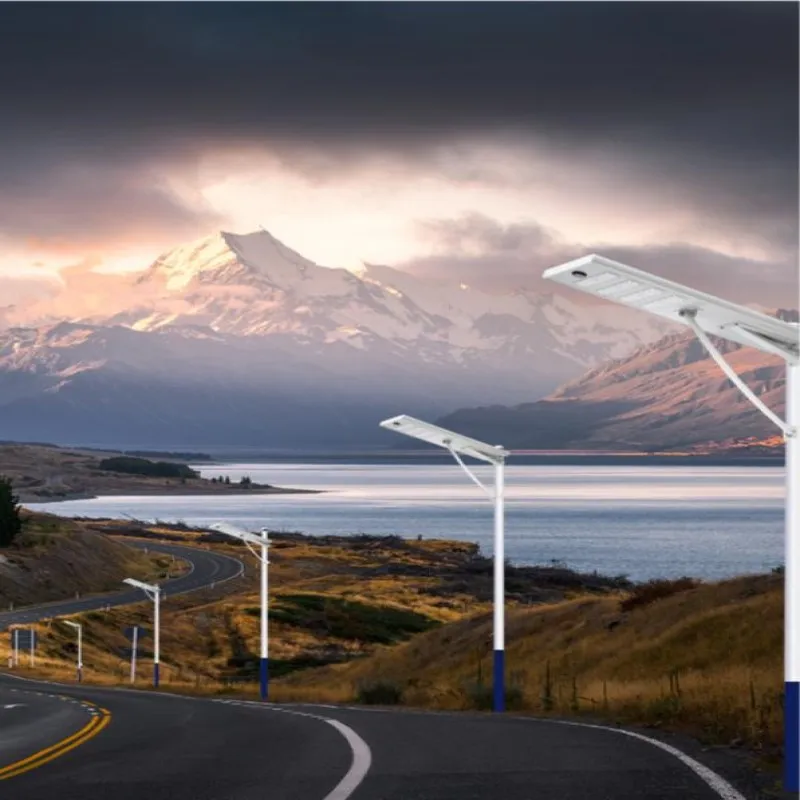 Lampione stradale solare da 50 W 100 W Illuminazione esterna Impermeabile IP65 Sensore di movimento radar con design integrato in lega di alluminio2566