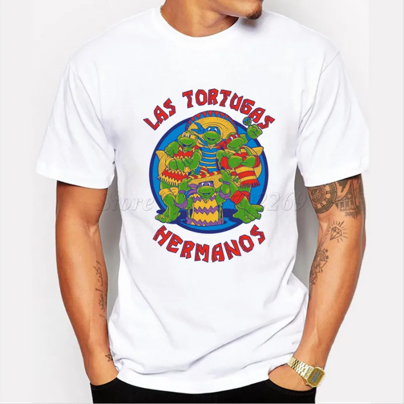 남자 패션 Breaking Bad Shirt LOS POLLOS Hermanos T 셔츠 치킨 브라더스 반소매 티셔츠 Hipster Tops 220606