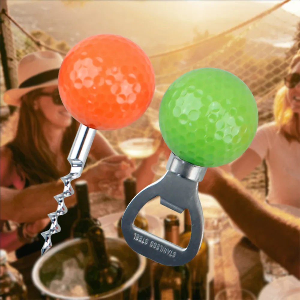 Multi Color Golf Ball Bottle Opener levert nieuwheidsgeschenken voor wijn en bier