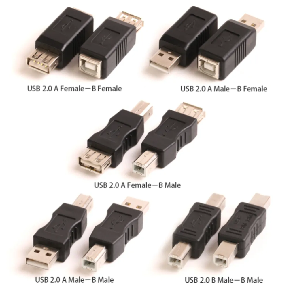 عالي السرعة USB 2.0 A أنثى إلى B الذكور موصل محول Sync Contener Sync Male