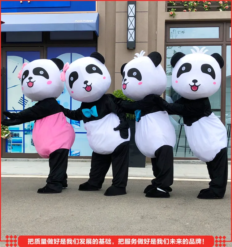 Талисман кукла костюм панда талисман костюм для взрослых Хэллоуин костюм новая версия китайская гигантская панда рождественский талисман