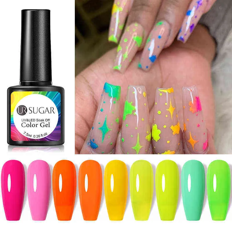 NXY Nail Gel Neon Polish Лаки Гибрид S для маникюр Флуоресцентные полупомальные УФ-светодиодные Ультрафиолетовые Ультрафиолетовые УФ