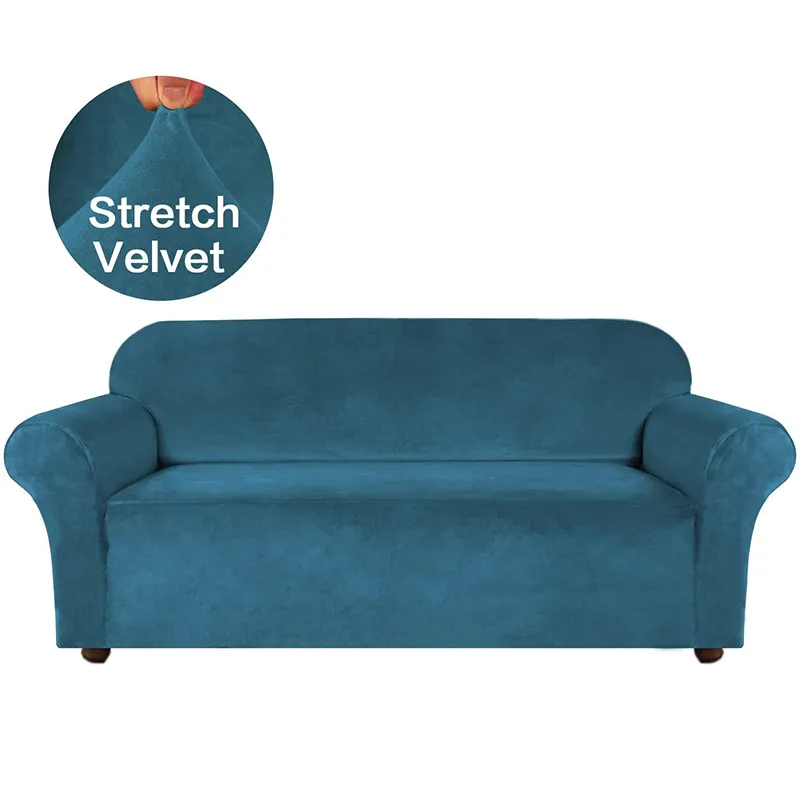 1 2 3 4 SEater High Grade Velvet Elast Elastic Sofa Cover salon Couch Slipcover Meble Protector Covers 220617