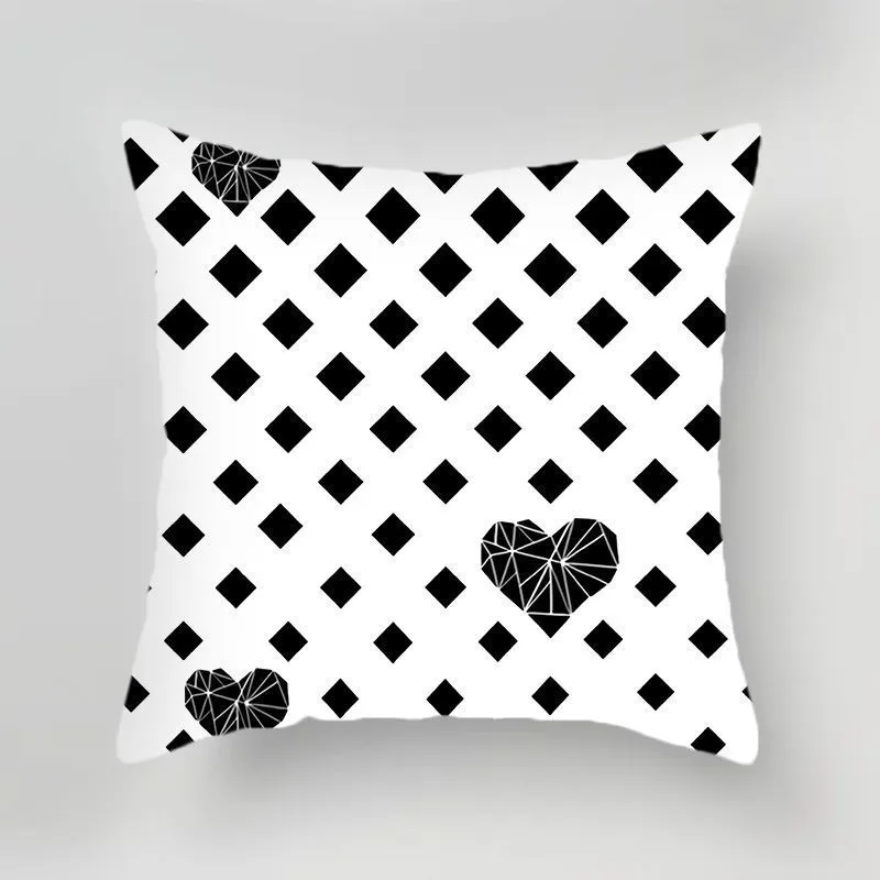 Kuddefodral Nordic Minimalist Geometric Black and White Pillow Case tupplur Multifunktionellt kudde täcker ryggstöd inuti bilkastet 220623