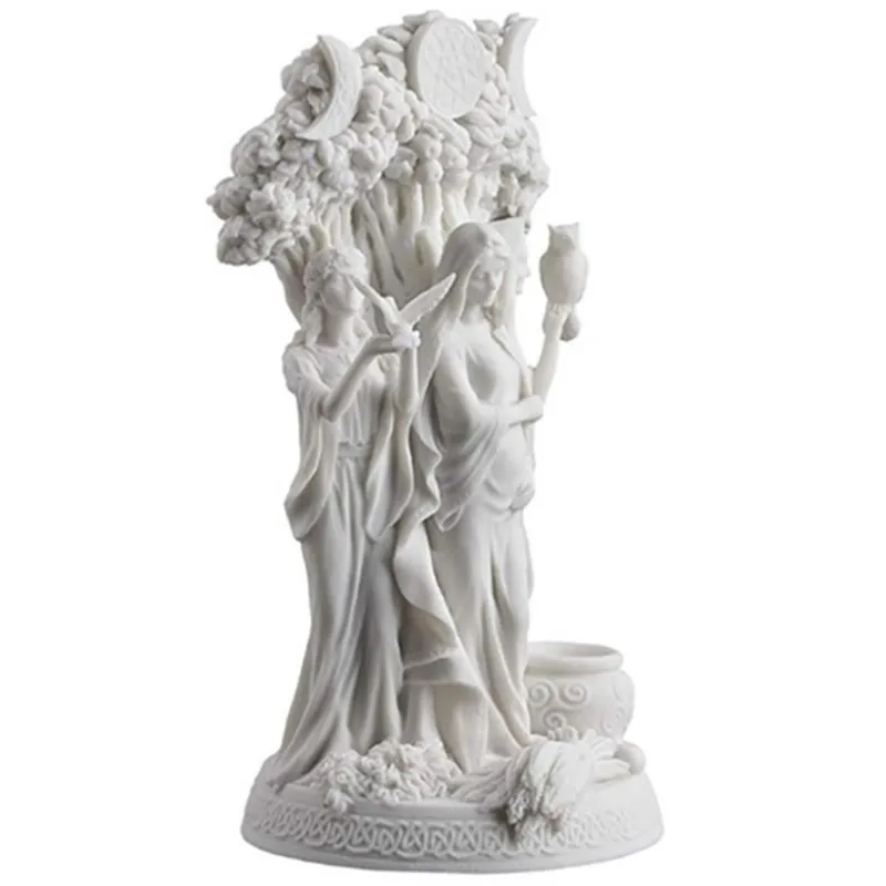 16 cm statua żywica Grecja religia celtycka potrójna bogini rzeźby figurka nadzieja na zbiornik domowy dekoracja 220614