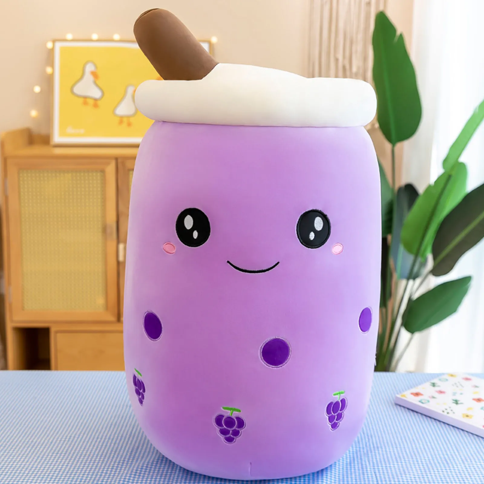 Kawaii Room Decor Bubble Tea Peluche Peluche Carino Cibo Peluche Tazza Latte Tè Boba Peluche Morbido Cuscino Regalo di compleanno Plushie sxjun9