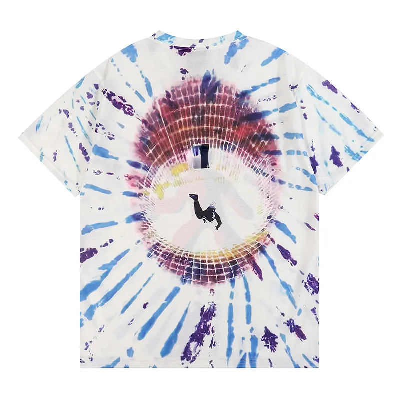 Tie-Dye Printed Hip-Hop Men's and Women's Casual kortärmade T-shirts