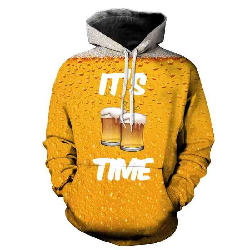 Beer Day 3D Hoodie Printing Casual Style Clothing Casual 3D Clothing for Men and Women Självodling Bästförsäljning Comfo L220704