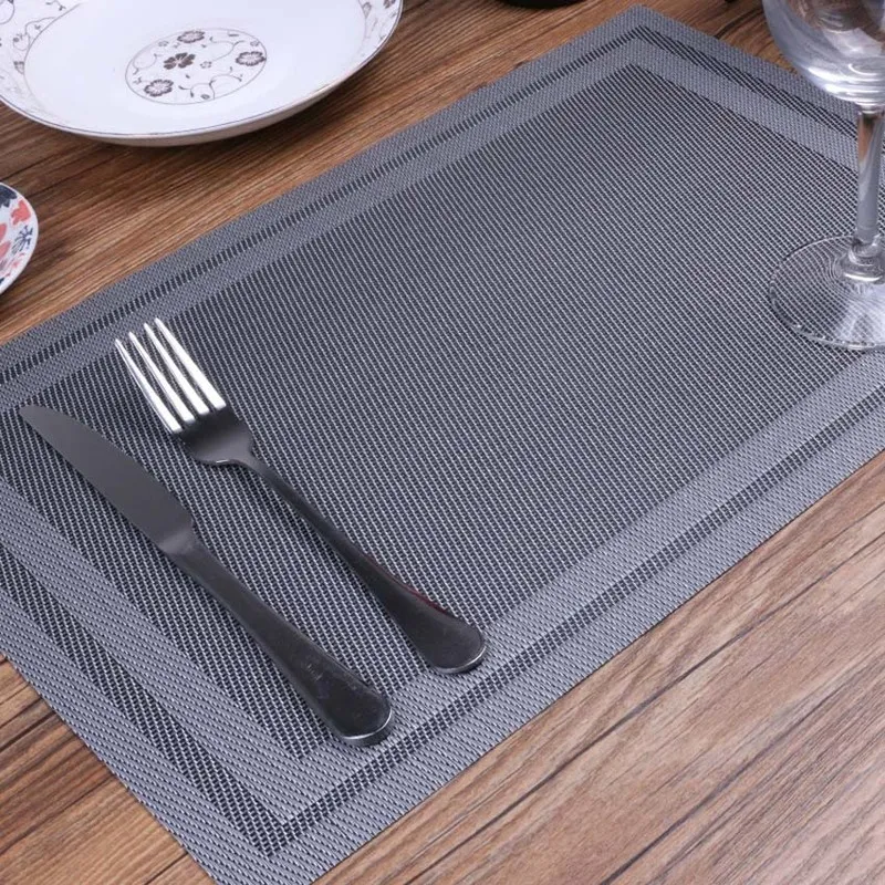 4 pezzi / set Home Modern Elegante Tovaglietta in PVC Tavolo da pranzo Mat Cafe Tovagliette antiscivolo Sottobicchieri tazze 220627