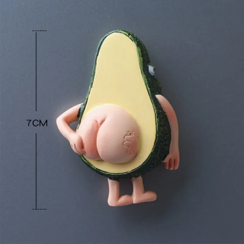 Produkt söt tecknad 3D kylskåp klistermärken barn s leksaker kreativa hem dekoration frukt magnet banan avokado meddelande 220718