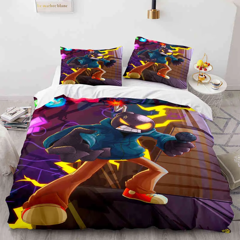 مجموعات الفراش ليلة الجمعة Funkin Whitty Single Twin Full Queen King Size Size Size Cartoon Cover Cover Cover Duvet Case