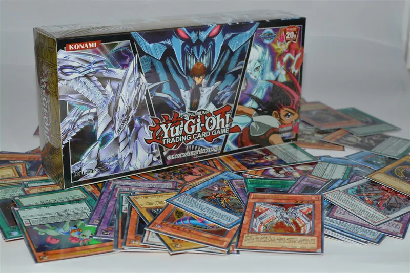 Yugioh 100 pièces ensemble boîte carte holographique Yu Gi Oh Anime jeu carte de Collection enfants garçon jouets pour enfants 220808