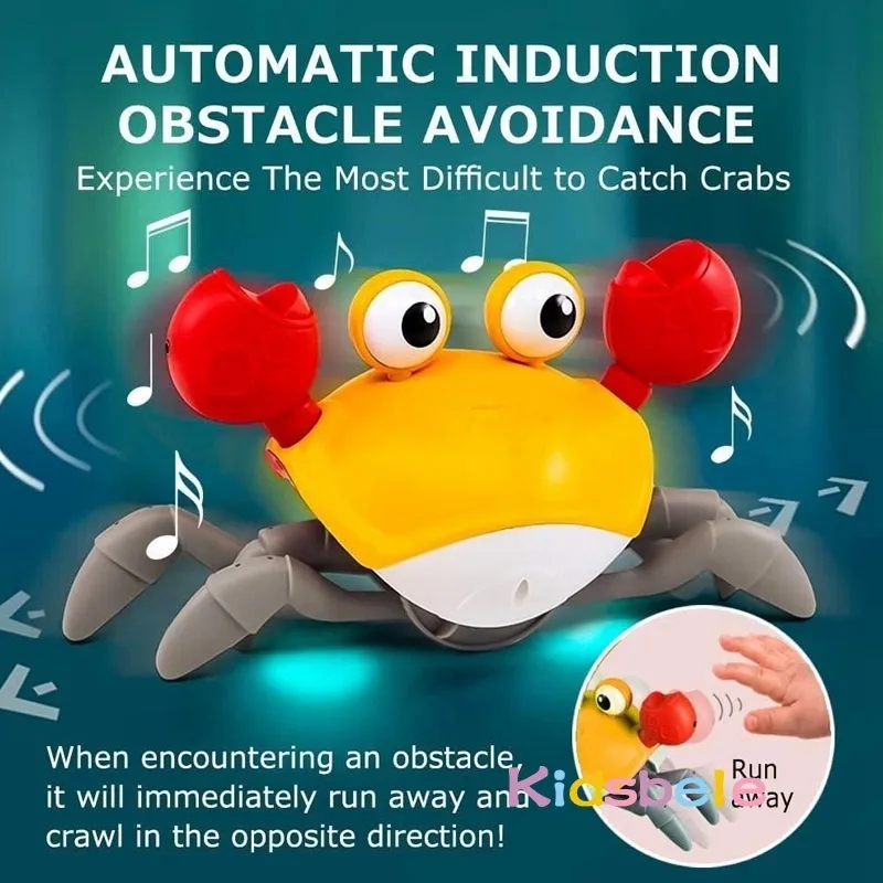 Indukcja Escape Crab Crab Toy Light Music Crawling Fun Toys for Children Educational Beaks