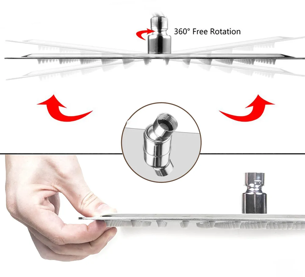 Montaggio a muro Cascata da bagno Faucet doccia set con pioggia nascosta Sistema di doccia cromata Sistema da bagno Mixer Doccia rubinetto rubinetto rubinetto rubinetto