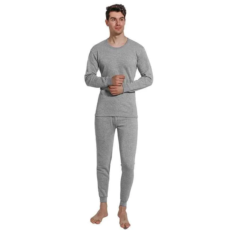 Sólido sólido hombres invierno ropa interior térmica hombres calientes ropa interior de ropa interior compresión de lana de secado rápido