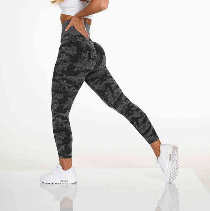 Couleurs Camouflage Leggings Pantalons De Yoga Femmes Gym Fitness Vêtements De Sport Sans Couture Pour Sportwear Dames Culottes J220706