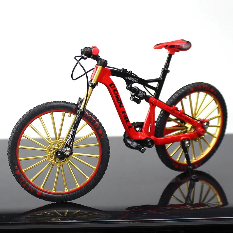 Mini 1 10 сплав модель велосипедные велосипедные дикальные металлические пальцы горные велосипедные гоночные гоночные моделирование для взрослых подарки игрушки для детей 220608GX