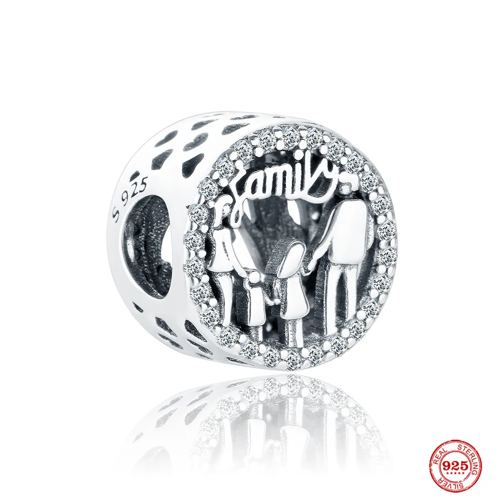 925 Sterling Silber Charms Exquisiter Sterling Anhänger Silber Haus Familie Perlen Original Fit Pandora Armband Schmuckherstellung DIY Geschenk