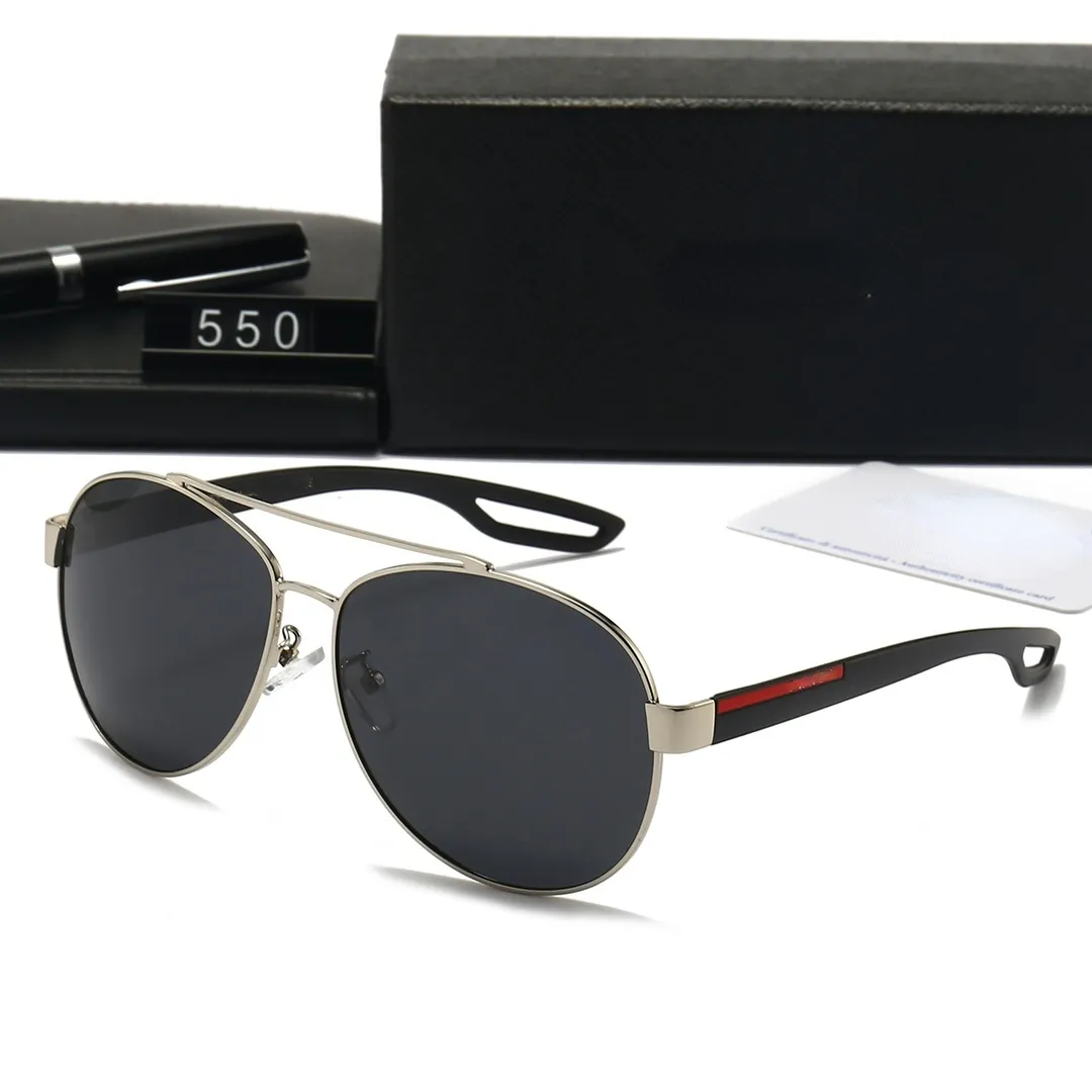 2023 مصمم النظارات الشمسية للرجال العلامة التجارية الرجعية مع UV400 حماية ركوب الدراجات sunglasse مع الحالة 550