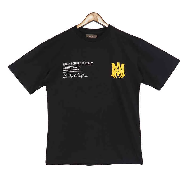 Krótkie męskie designer Tshirt Amirs Męska koszulka Rękaw 2024 Fried Street Poster Letter Drukuj Rou PC0W